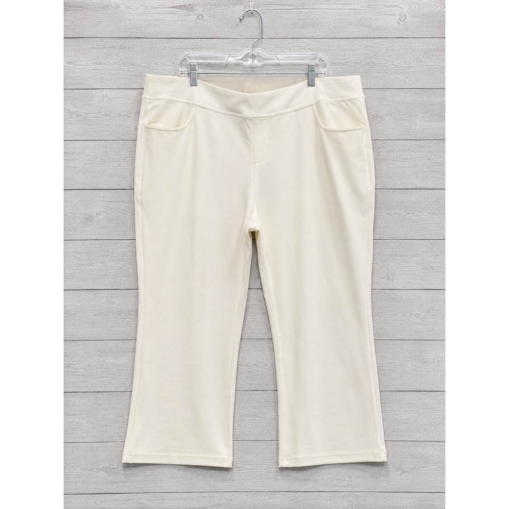 Belle by Kim Gravel Pointe Sailor Boot Cut Pants 20WP Cream Pull On A627944